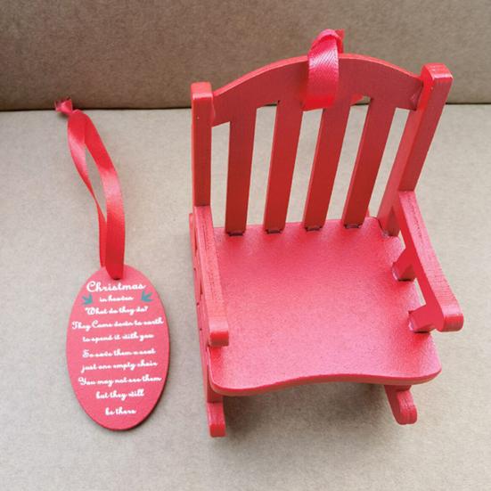 Rocking Chair Fine Workmanship Delicate Exquisite Christmas Decor Mini Rocking Chair for Home