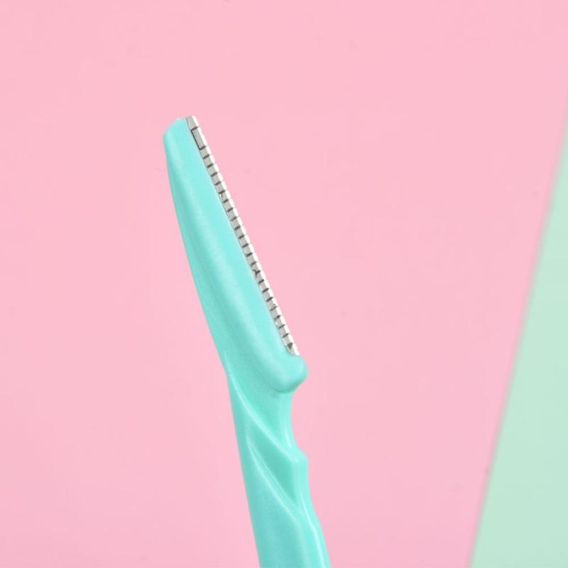 6PCSSafety Eyebrow Razor Straight Handle Anti-Scratch Men and Women Special Eyebrow Razor Beginner Eyebrow Shaving Razor