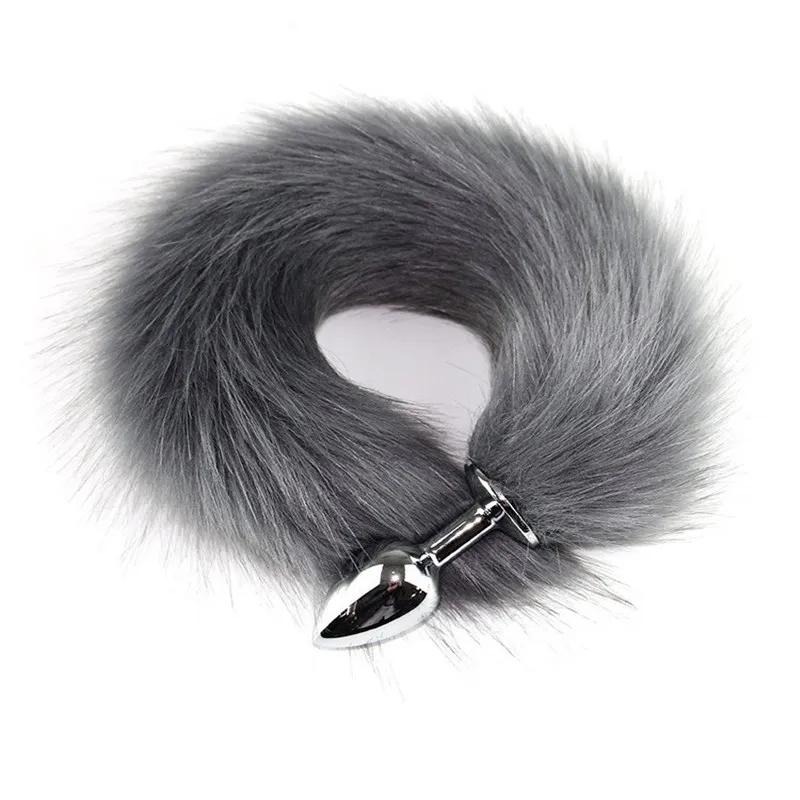 Sexy Fox Tail Anal Plug Anal Toy For Women Adult Sex Product Men Butt Plugs Stainles Steel Anal Plug Cosplay Sex Toys For Couple