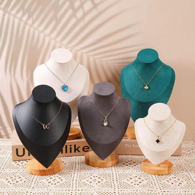 Solid Wood Necklace Display Stand for Night Market Jewelry Stall