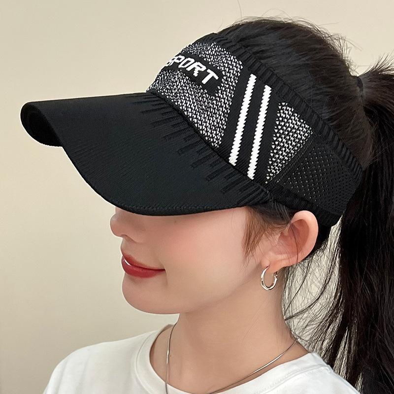 2024 new face sunscreen big hat visor face UV protection visor marathon outdoor empty top hat running hat