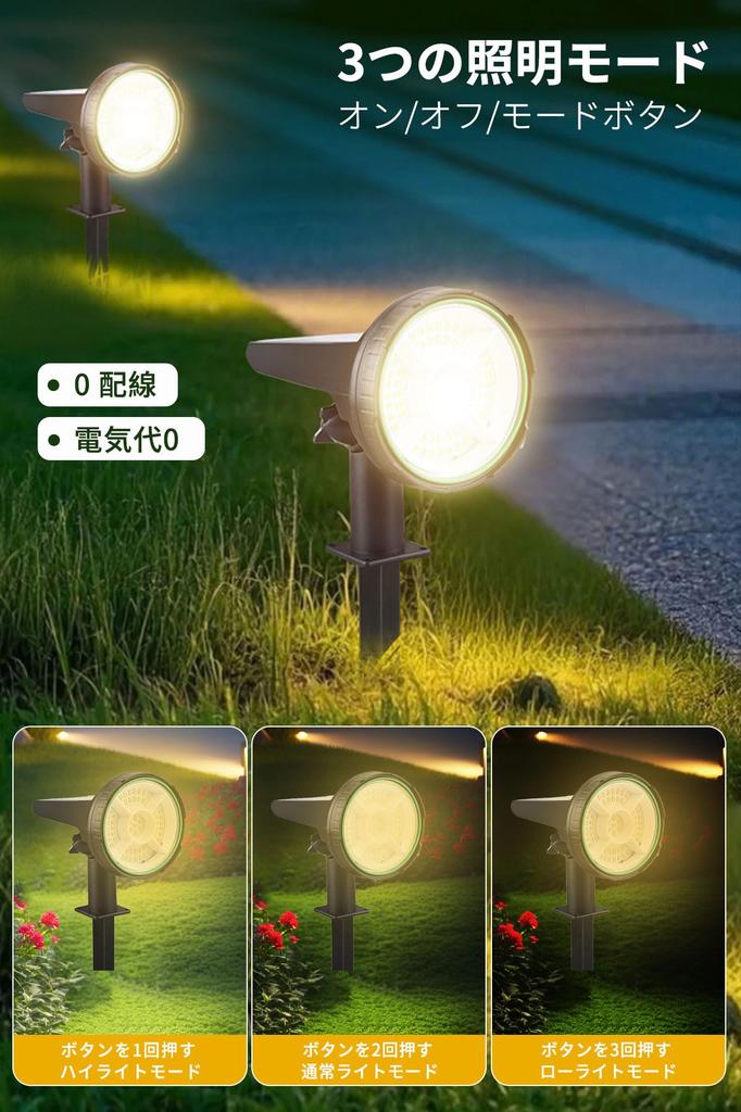 DODOGOD Solar 55 Lampe 3 Helligkeiten Automatisches Boden-Solar Super Einfach IP65 Keine Verkabelung Automatisches Sicherheits- und Katastrophen-Gartenlicht für Parkplatz Vor