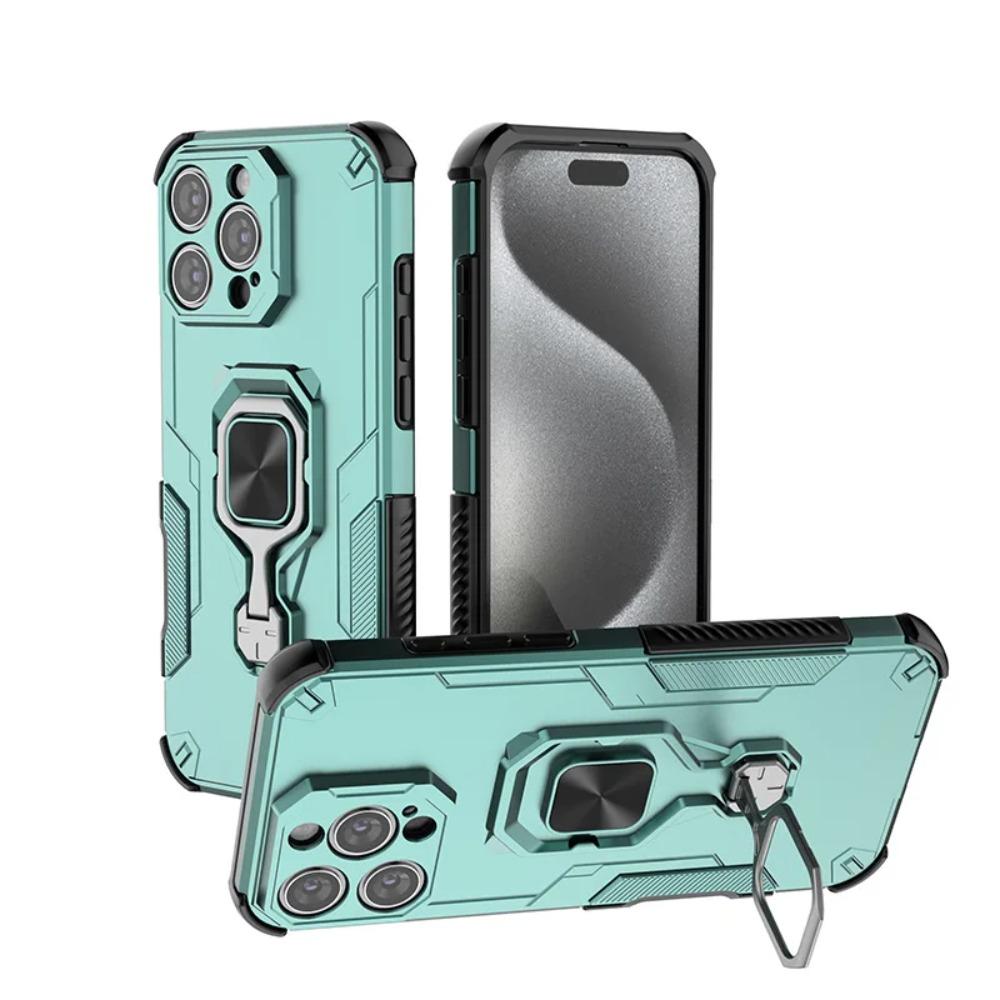 For Iphone 16e 16 Pro Max Armor Case Magnetic Ring Stand Holder Shockproof Cover For Apple 15 Plus 14 13 Pro Phone Protect Shell Funda Capa