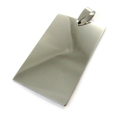 [N7000] - Customizable 'Rectangle Medal' Pendant - 42x25 Mm