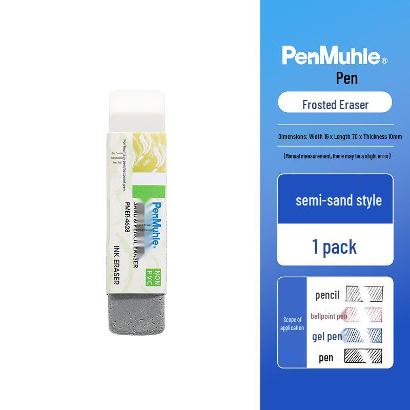 UK Frosted Dual-Use Pen Eraser for Ballpoint, Gel, and Fountain Pen Marks
