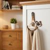 No Drill Wall Hook Cat Butt Wooden Hook, Double with Strong Adhesive Backing Corridor Organizer Durable Cat-Shaped Decorative for Keys Bags