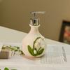 Relief Ceramic Lily of The Valley Emulsion Bottle Bathroom Hand Sanitizer Shower Gel Hair Washing Water Presser Emulsion Bottle