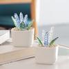 Artificial Potted Plant Handmade Colored Glaze Lavender Potted Plant with Flowerpot Maintenance-Free Decorative