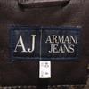 Armani Jeans Fake Leather Jacket USA 4 Dark Brown Fur Lining Men's Used