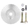 Grinding Shaping Disc Tungsten Carbide 100mm OD 16mm Hole Dia for Angle Grinder WoodworkingSilver