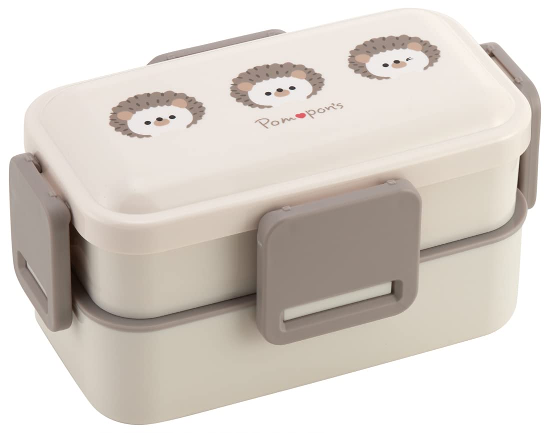 

Skater Bento for Made in with a Soft Dishwasher and Microwave Hedgehog (Skater) Two-Tier Box, 600ml, Women, Japan, Dome-Shaped Lid, Safe, Pompon s