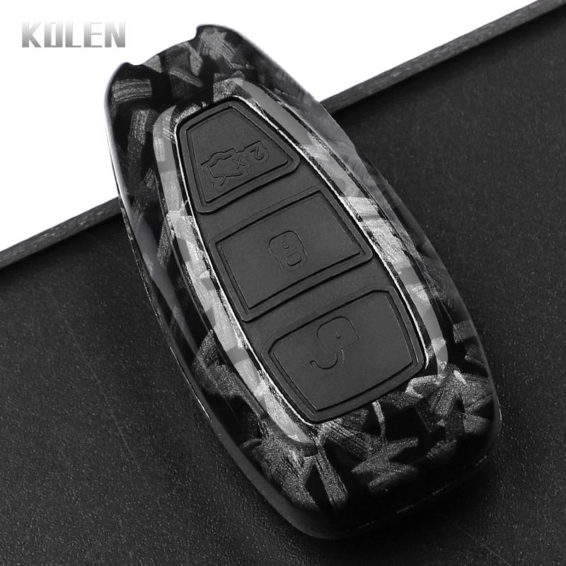 ABS Carbonfaser-Stil Auto Schlüsselhülle Abdeckung für Ford Focus 3 4 St Mondeo Mk3 Mk4 Fiesta Fusion Kuga Geschützte Schale Zubehör