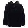 captivity 80s 90s Made in USA Old Fake fur Jacket 45481 black hood Women Used