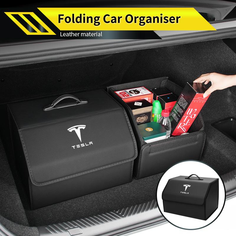 Car Valve Trunk Storage Box Organizer Foldable Stowing Tidying Container Bag For Tesla Model 3 Y S X 2021 Roadster Cybertruck