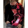 Men's Long-sleeved T-shirt 3D Printing Animation Pattern Printing Men's T-shirt Autumn Tops Casual T-shirt Pullover