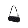 Coach Nolita 20 Mode Vintage Monogramm Print Signatur Denim Und Glattes Leder Schultertasche Klein Damenhandtaschen Schwarz CP258-SVBK