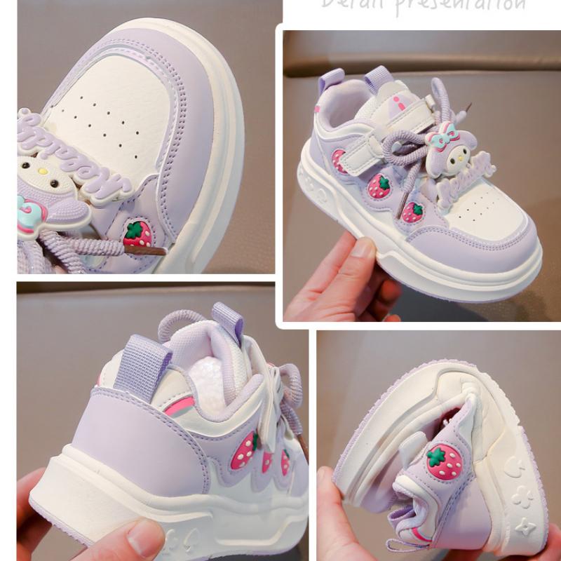 Spring New Cute Fashion Versatile Leather Soft Bottom Non-slip Girls Sports Shoes
