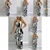 Elegant Multicolor Women Strappy Wide Leg Long Playsuit With V-neck Design