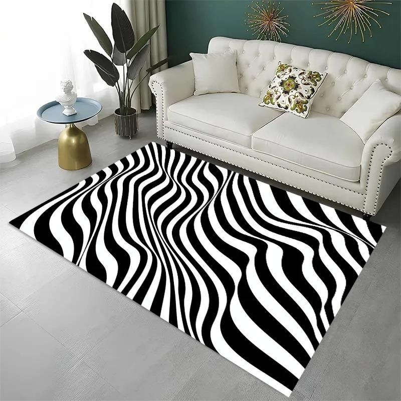 Zebra Stripes Colorful Pattern Floor Mats Door Front Decoration Home Living Room Floor Mats