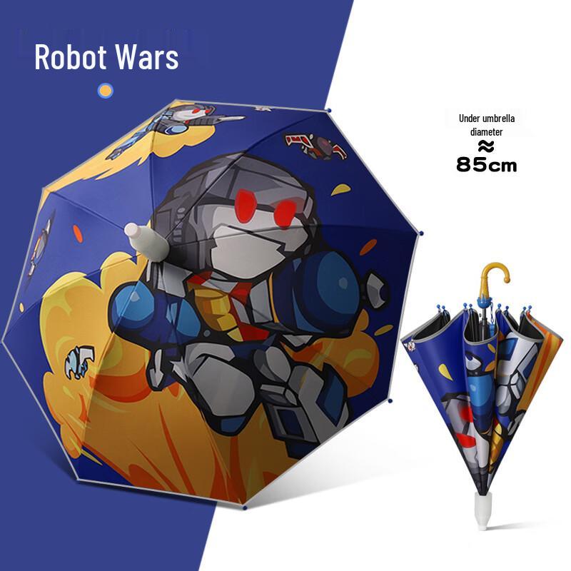Kids Cartoon Long Handle Sun & Rain Umbrella