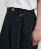 Piali Diagonal Pocket Nylon Wrinkle Bermuda Shorts (Black)