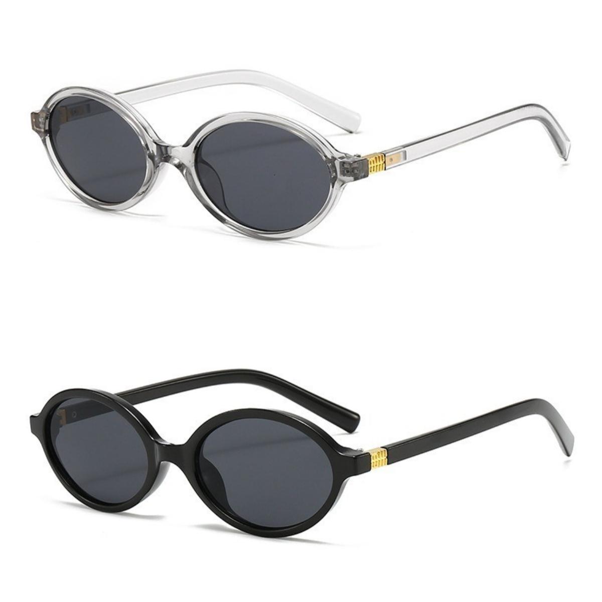 

2pcs Y2K Retro Japan Korea Small Frame Sunlasses Female Ins Europe America Gradient Color Optical Sunlasses