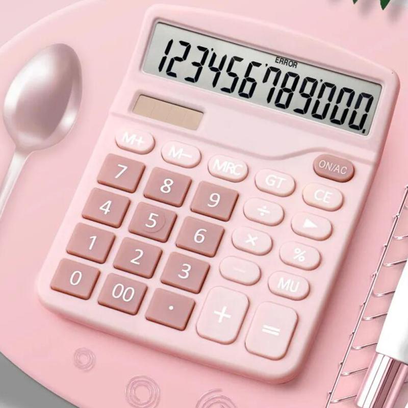 Solar Calculator Dual Power Supply Calculator Cute Colorful Fashion Exam Supermarket Calculator