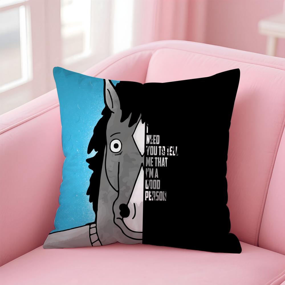 B-Bojack Horseman Cushion Cover Comfortable Reversible Pillow Cover Ideal For Car Sofa Bedroom & Beyond