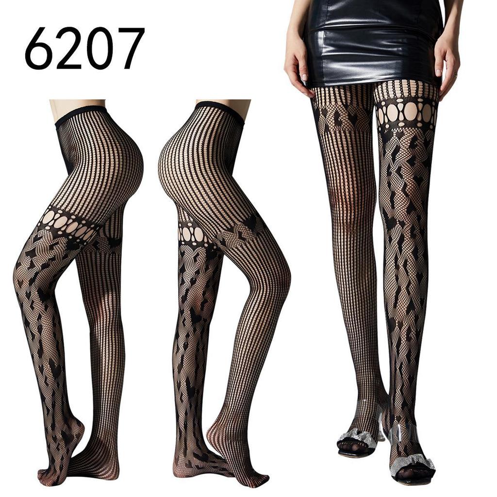"Gothic Spider Web Jacquard Stockings - Halloween Style"