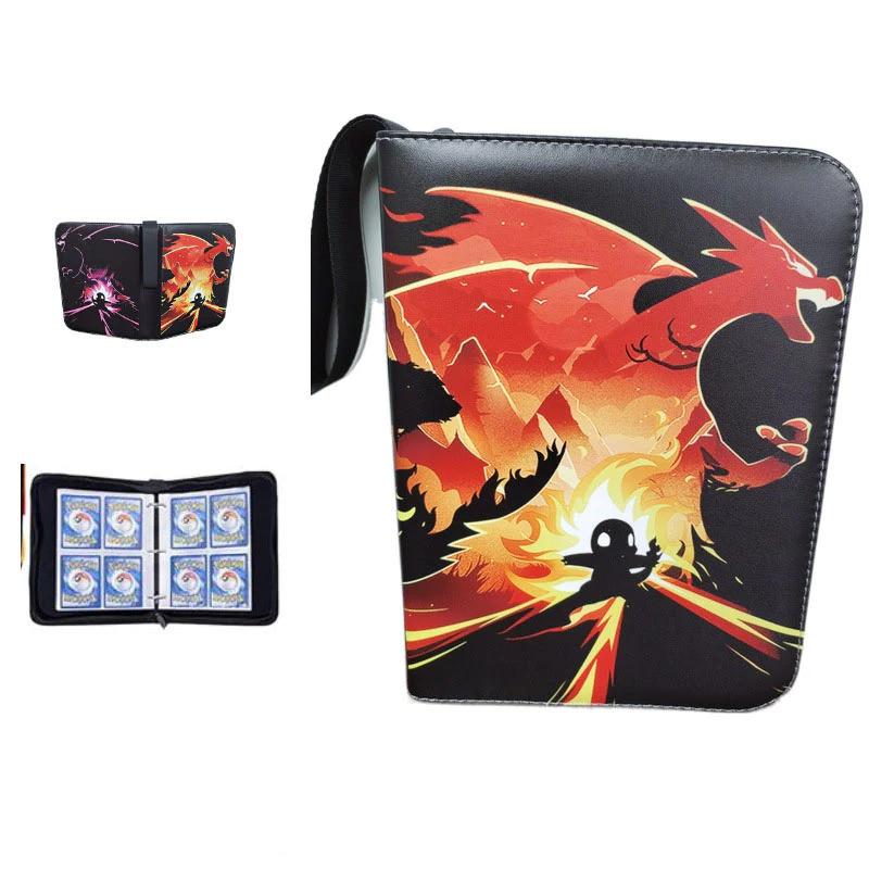 52 Style 400pcs Card Album 2x2 Loose-leaf Large Capacity Leather Anime Zipper Card Collection Photo Album