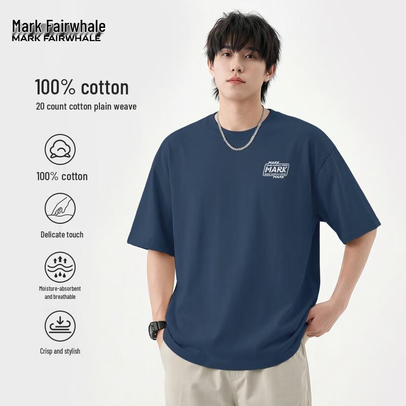 MARK FAIRWHALE Men's Heavyweight Cotton Short Sleeve T-Shirt