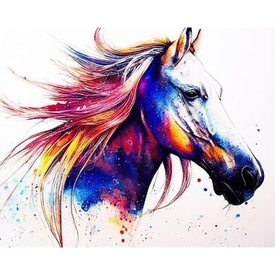 Diamond Painting Kit - Colorful Horse Model - Animals - 40x50cm