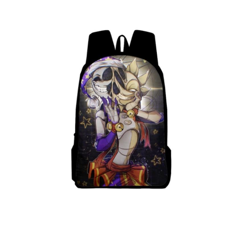 Zaino Sundrop Moondrop di Five Nights At Freddy's Per Studenti Con Materiale Resistente