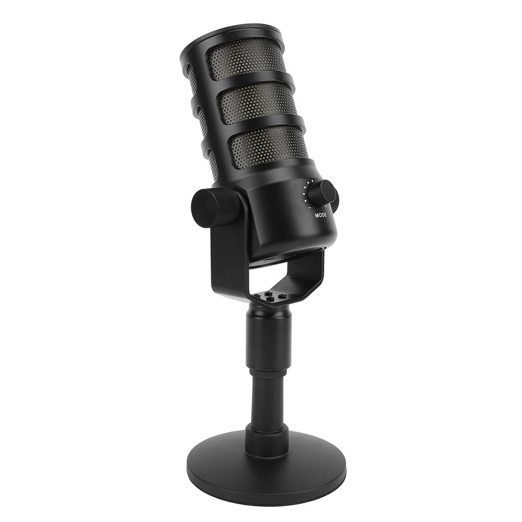 USB PC Microphone Clear Sound Pickup Adjustable Volume HIFI Condenser Mic with Mute Colorful Light F