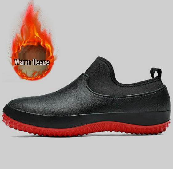 Men's Large Waterproof Non-Slip Rubber Shoes for Kitchen, Work & Rain