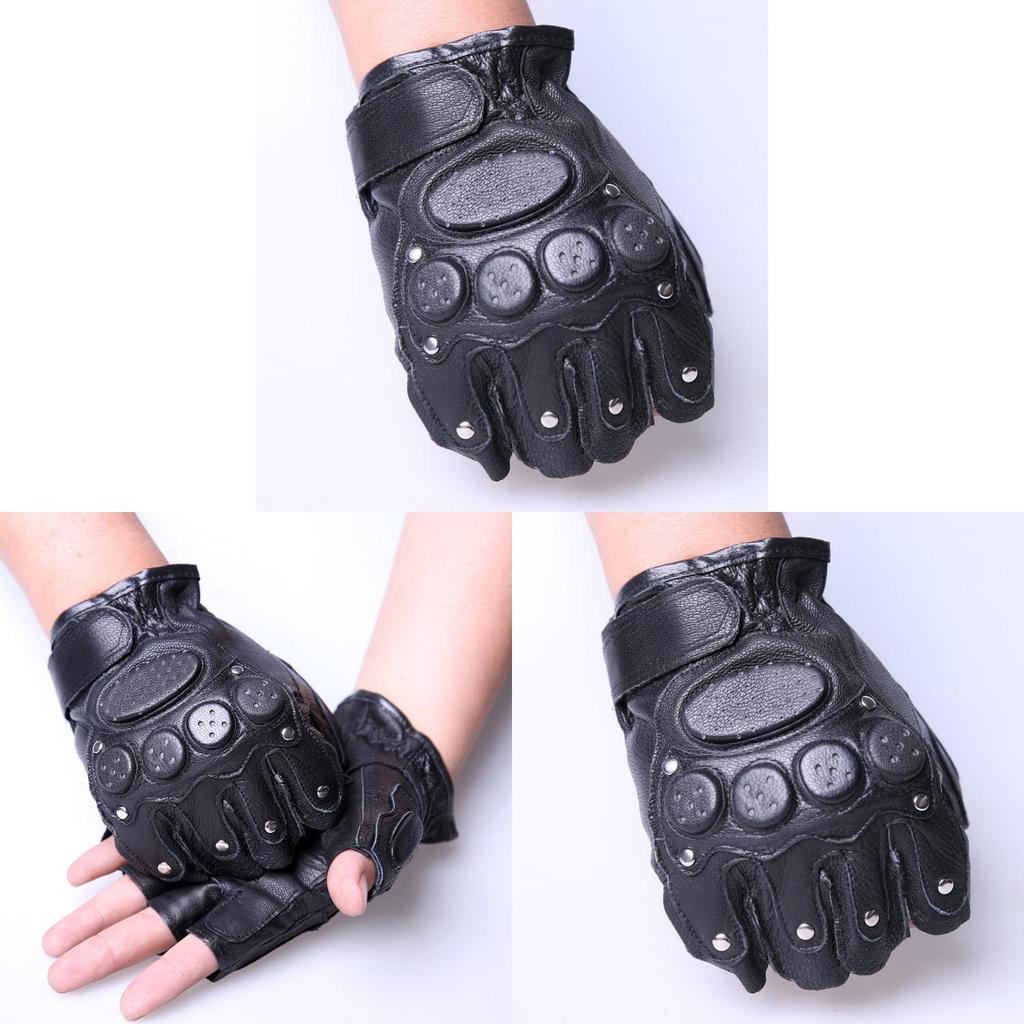 Special Forces Men Leather Half Finger Gloves For Cycling And Tactical Sports