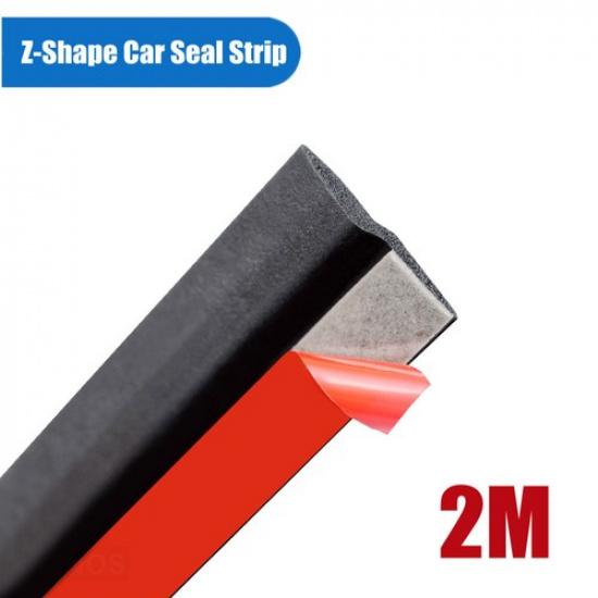 2m Car Door Sealing Strip Z Type Edge Rubber Weatherstrip Waterproof Accessories