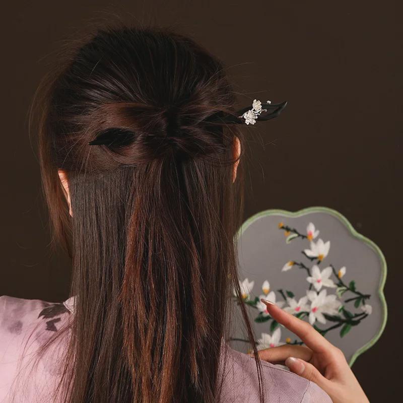 Agrafă de păr din lemn de santal: Stil chinezesc modern, accesoriu inspirat de Hanfu