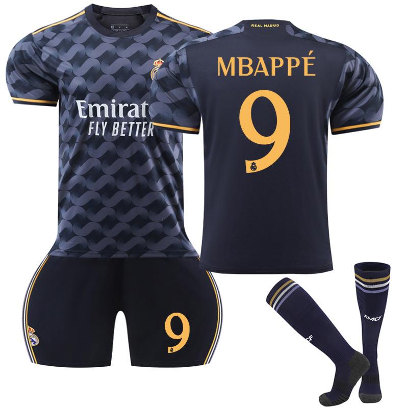 Real Madrid Away Adults and Children's Student Training Clothes Set Jersey Sportswear Men's and Women's Football Clothes La Liga