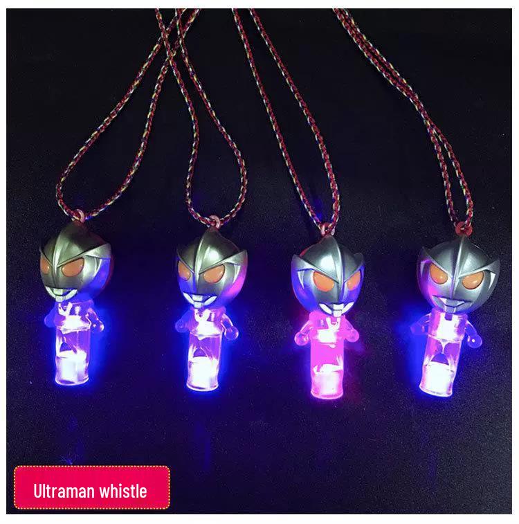 Glowing Cartoon Whistle with String for Kids - Popular Night Market Toy Gift