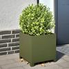 Vidaxl Garden Planter, Olive Green, 40X40X40 Cm, Steel