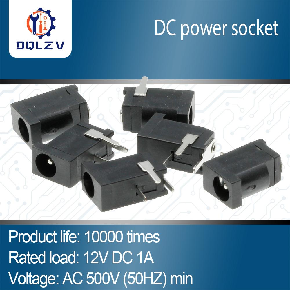 

Hot Sales High Quality DC-002 0.3A 50V Black DC Power Jack Socket Connector DC002 3.5*1.3mm 1.3 socket 10PCS