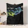 1Pc Monster Inc Creatures Flannel Blanket, Soft And Comfortable, Casual Warm, Camping Travel, Christmas, Halloween Xmas Gift S1248