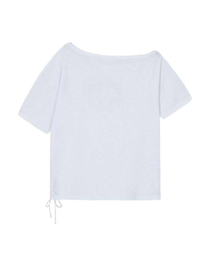 Aejeuon Kiki Boxy Shirring Tee / White