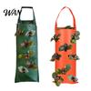 Upside Down Strawberry Planter Hanging Grow Bag Reusable Breathable Plant Garden for Higher Yields with 4 6 8 10 Planting Holes Vegetables And