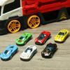 Spielzeugautos, Katapult, Transportauto, LKW-Träger, mit 6 Rennspielzeugautos, Baufahrzeug, LKW, Jungenspielzeug für Alter 3–7