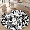 1pc Puppy Pet Office Round Area Rug, Indoor Mat Suitable ForOffice, Under Office Chairs Bedroom Living Room Home Decor, Room Decot231