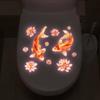 Feng Shui Koi Leuchtende Glasaufkleber Waschbecken Aufkleber Toiletten Aufkleber Spülbecken Aufkleber Selbstklebend Abnehmbar Heimdeko