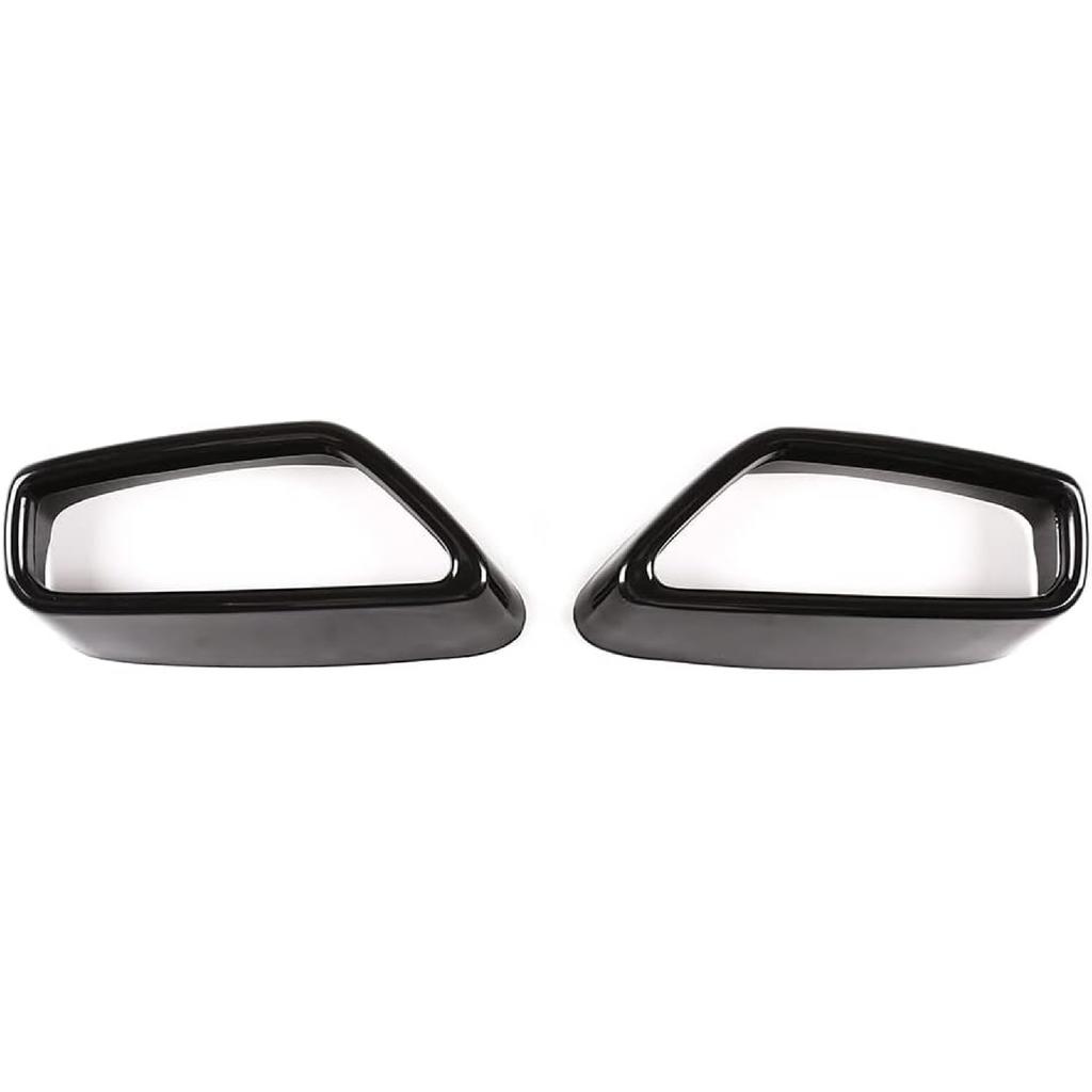 Black Stainless Steel Pipe Throat Exhaust Outputs Tail Frame Trim Cover 2Pcs For BMW 5 Series G30 G38 2018-2021 Car Accessories (Black)