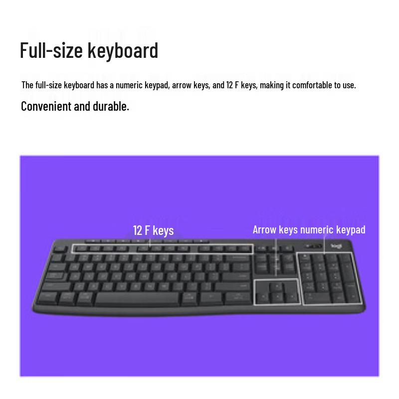 Logitech MK370 Wireless Keyboard and Mouse Combo